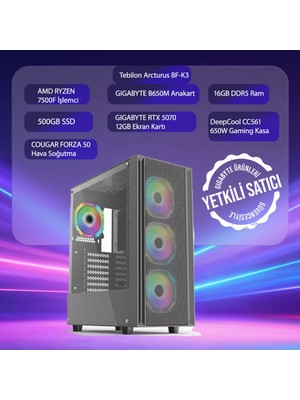 Tebilon UNLOST X-Amd Ryzen 7500F-GIGABYTE Geforce Rtx 5070 Wındforce Oc Sff 12G-GIGABYTE B650-16GB DDR5-500GB- Oem Paket