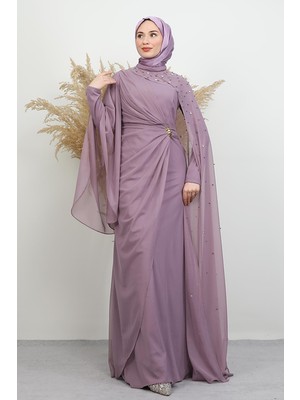 Aren Tül Abiye Lila