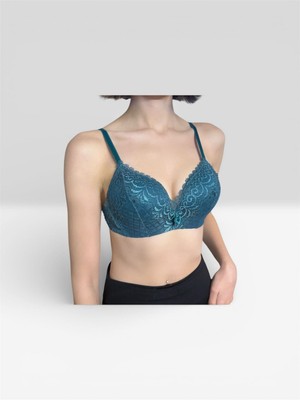 HK Underwear Dantelli Turkuaz Sütyen