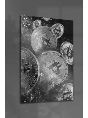 Decovetro Cam Tablo Bitcoin Desenli 30x40 cm
