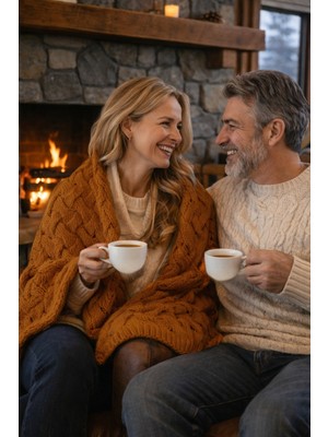 Miespiga Serenita Saç Örgü Triko Battaniye Koltuk Şalı