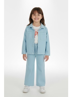 Mutlu Kids Aplike Nakışlı Kız Ceket Takımı