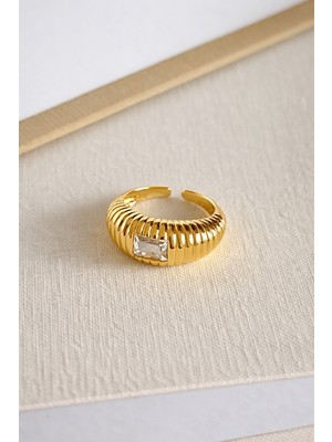 Deesse Latelier GOLD MİDYE TAŞLI YÜZÜK