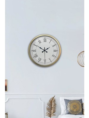 Sylar Zentime Retro Modern Roma Rakamlı 40 cm Metal Duvar Saati