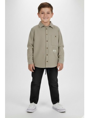 Mutlu Kids Bel Lastikli Erkek Kot Pantolon