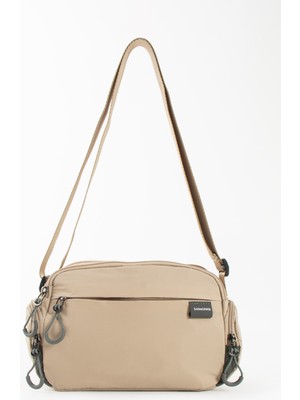 Sanmorris  4 Bölmeli Suya Dayanıklı Paraşüt Kumaş Yan Fermuar Detaylı Omuz Çantası