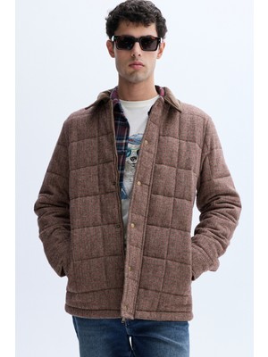 Mudo Ekoseli Kapitoneli Şişme Ceket