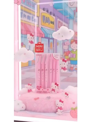 Miniso Sanrio Lisanslı Pembe Koleksiyonu Hello Kitty Kaş Usturası 5 Adet Hassas Kullanım İçin