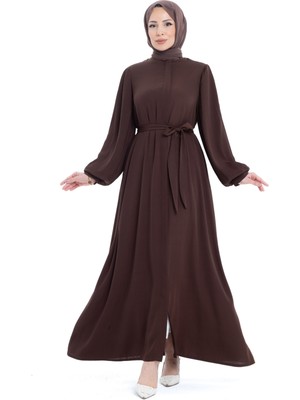 Kadeem Giyim Aslım Abaya Kahverengi - 9034