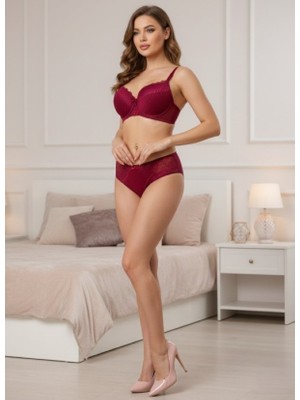 Eta Dantelli Destekli Sütyen Külot Takımı – Toparlayıcı, Konforlu, 5 Renk Seçenekli