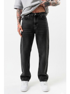 Denim Republic Erkek Siyah Baggy Bol Kot Pantolon Bol Paça
