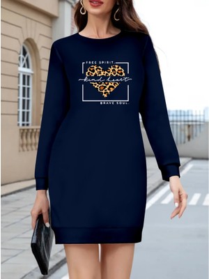 Serac Collection Kadın Uzun Kollu Bisiklet Yaka Desenli Viskon Iki Iplik Bluz