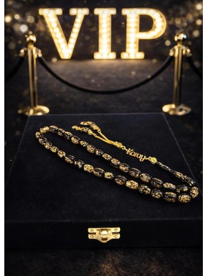 Altınsoy Tesbih Kişiye Özel Isimli Düşük Ayar Altın Parçacıklı Tesbih Özel Yazılı Kutulu