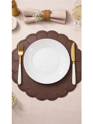 Prive Home Gala Serisi Acı Kahve Renk Amerikan Servis / Supla / Placemats