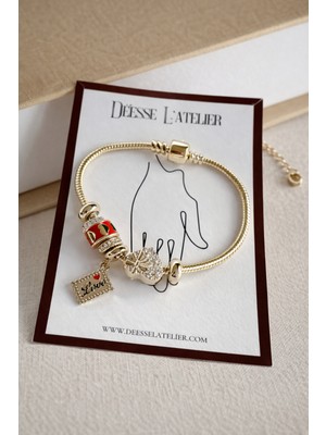 Deesse Latelier GOLD CHARMLI LOVE BİLEKLİK