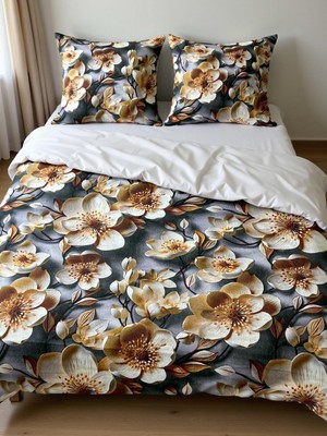 Asil Home Çift Kişilik 5d Boyutlu %100 Pamuklu Akfil Kumaşından Nevresim Tam Takım