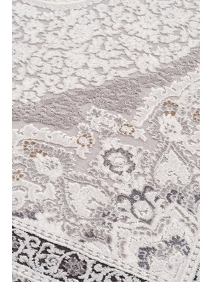 Nazende 70 Tarak Viscon Salon Halısı A3390E Krem Antrasit