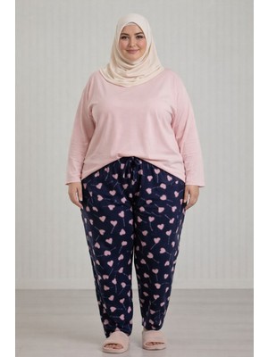 Cng Moda Desenli Battal Polar Pijama Altı
