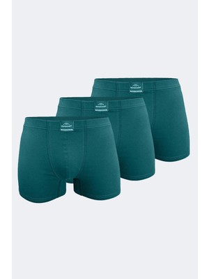 Malabadi Erkek Yeşil 3 Lü Pamuk Elastan Boxer 3M074