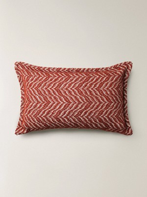 Minihol Linenna Dikdörtgen Kiremit Kırlent Kılıfı (35 x 55 Cm)