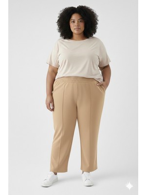 Cng Moda Büyük Beden Modal Kumaş Jogger Pantolon