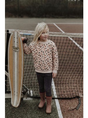 Cigit Kadife Taytlı Sweatshirt Takım 2-10 Yaş Taş