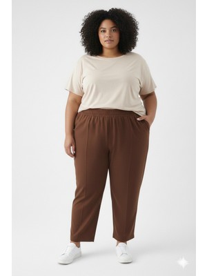 Cng Moda Büyük Beden Modal Kumaş Jogger Pantolon