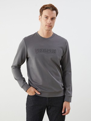 Lc Waikiki Yeni Sezon Bisiklet Yaka Uzun Kollu Baskılı Erkek Sweatshirt