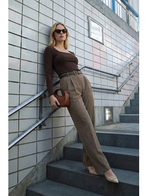 Lela Regular Fit Normal Bel Düz Paça Pantolon Bayan Pantolon 6923875