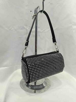 Zynp Simli Taşlı Abiye Çanta Mini El ve Omuz Çantası