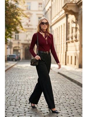 Lela Regular Fit Normal Bel Düz Paça Pantolon Bayan Pantolon 6923875