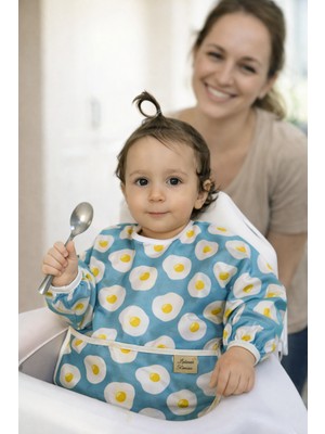 Lulunun Renkleri Uzun kollu bebek mama önlüğü 6-24 ay  / su geçirmez / leke tutmaz