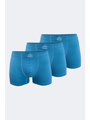 Malabadi Erkek Mavi 3 Lü Pamuk Elastan Boxer 3M074