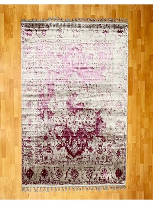 Mevlana Bazaar Lüks Görünümlü 160 x 230 Mor-Gri Yün Halı