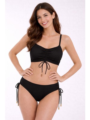 Ayyıldız 4533 Siyah Büyük Beden Bikini Takımı