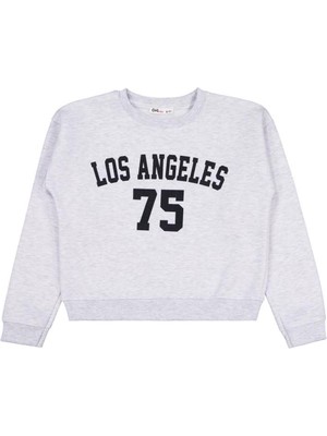 Civil Girls Los Angeles Baskılı 10-13 Yaş Sweatshirt - Gri