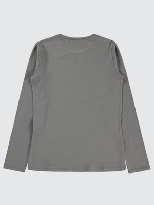 Civil Girls New York Baskılı 10-13 Yaş Sweatshirt - Gri