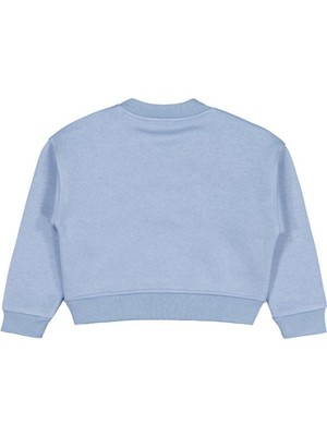 Civil Girls Kelebek Aksesuarlı 2-5 Yaş Sweatshirt - Mavi