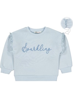 Civil Girls Sparklıng Baskılı 2-5 Yaş Sweatshirt - Mavi