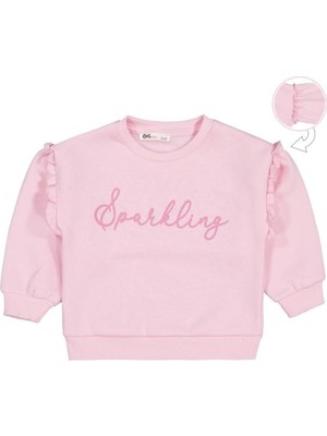 Civil Girls Sparklıng Baskılı 2-5 Yaş Sweatshirt - Pudra