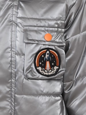 Civil Boys Astronot Baskılı 2-5 Yaş Mont - Gri 2-3 Yaş