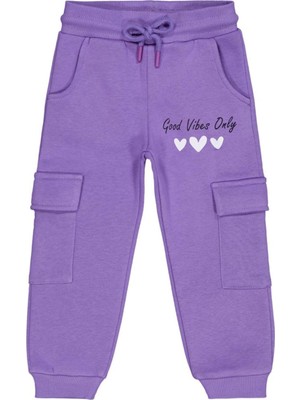 Civil Girls Kargo Cepli 2-5 Yaş Eşofman Altı - Lila