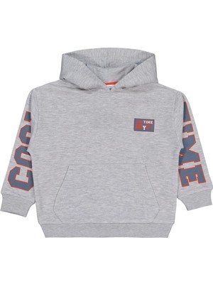 Civil Boys Cool Team Baskılı 6-9 Yaş Sweatshirt - Gri 8-9 Yaş