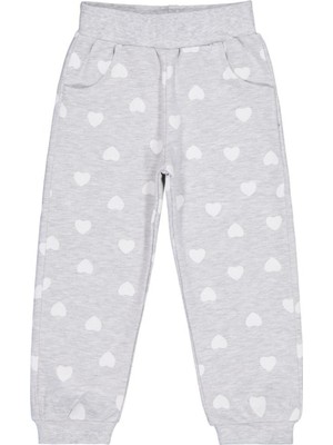 Civil Girls Kalp Baskılı 2-5 Yaş Eşofman Altı - Gri