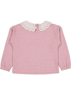 Civil Girls Çizgili 6-9 Yaş Sweatshirt - Pembe