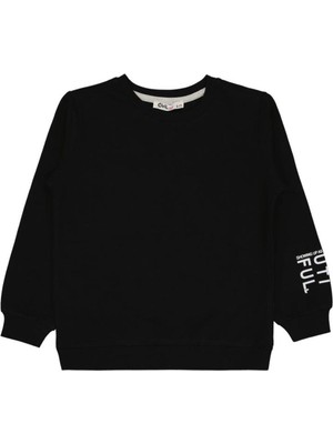 Civil Girls Basic 6-9 Yaş Sweatshirt - Siyah