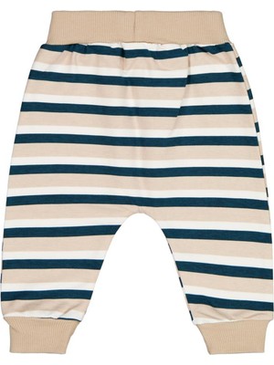 Civil Baby Çizgili 26 Baskılı 6-18 Ay Tek Alt Bebe - Bej