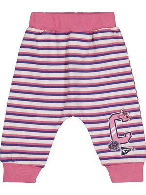 Civil Baby Çizgi Empirme C Baskılı 6-18 Ay Tek Alt Bebe - Pembe
