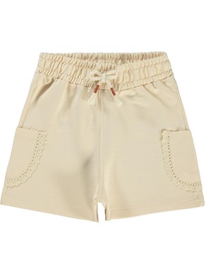 Civil Girls Güpür Detaylı 2-5 Yaş Şort - Bej 2-3 Yaş