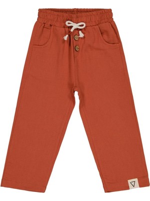 Civil Boys Beli Lastikli Süs Bağcıklı 2-5 Yaş Eşofman Altı - Turuncu